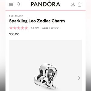 Pandora Sparkling Leo Zodiac Charm